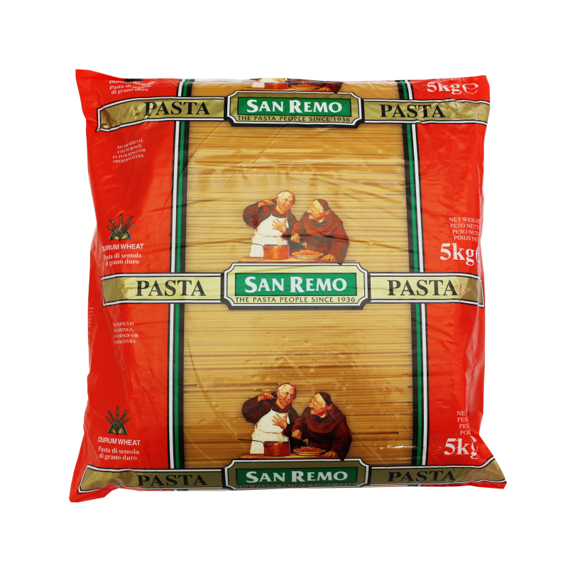 10Kg Pasta Spaghetti #5 San Remo 2 X 5Kg – halalpantry