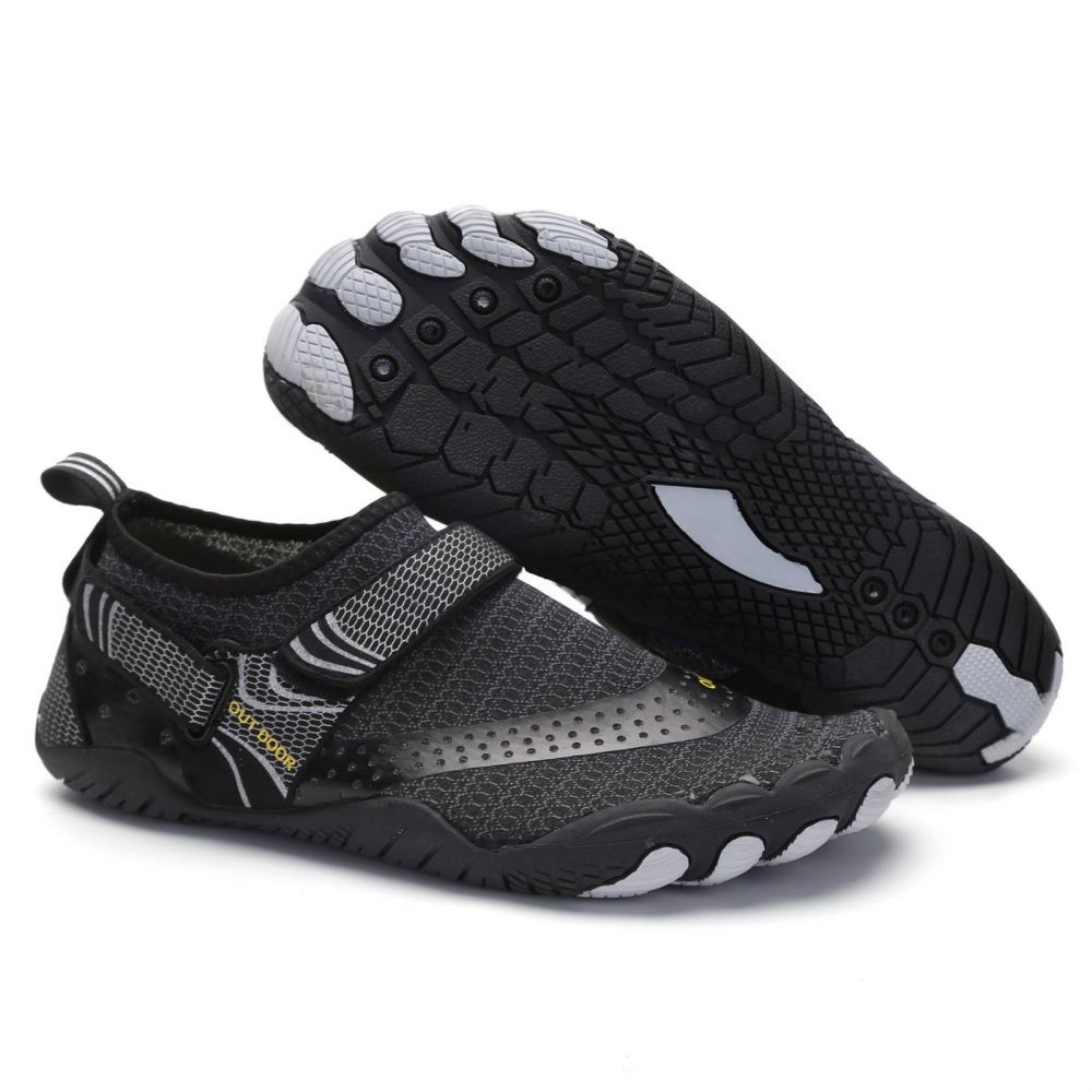 Men Women Water Shoes Barefoot Quick Dry Aqua Sports Shoes Black Size EU37 US4