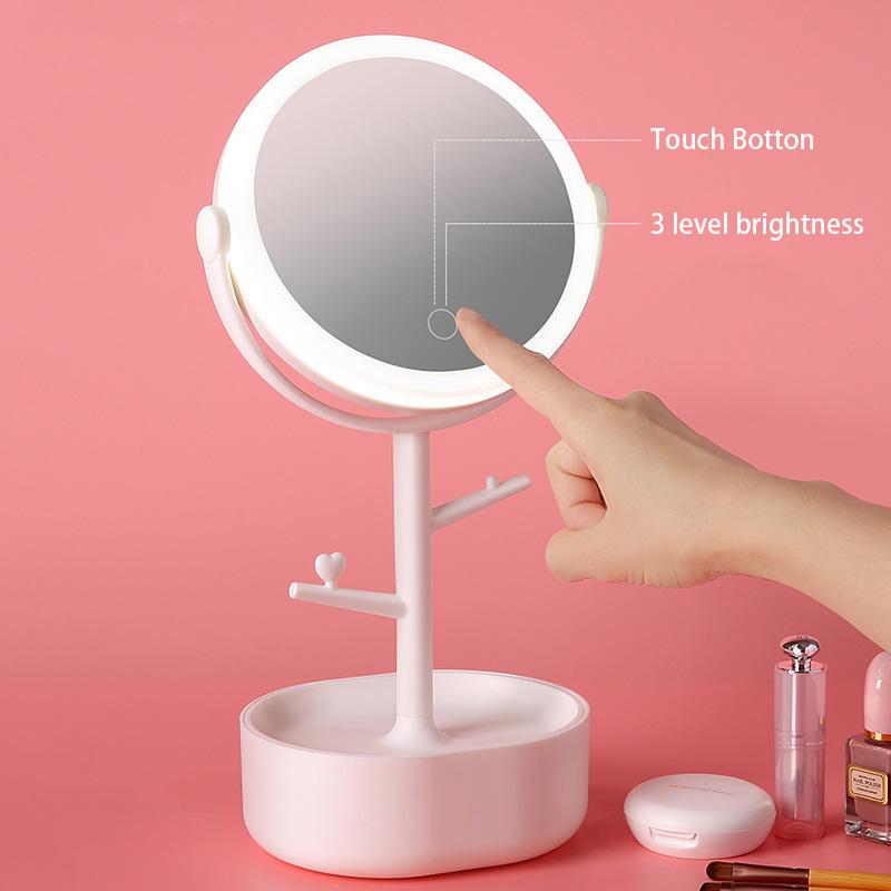 Mirror with deals touch screen light