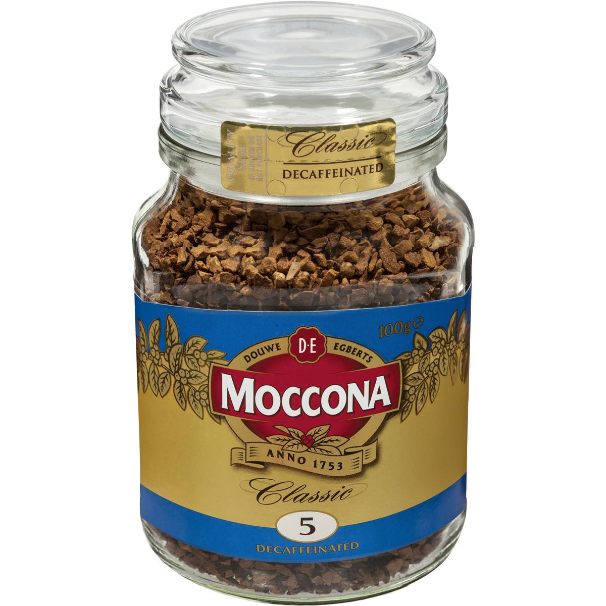 Moccona Classic Medium Decaffeinated Instant Coffee 100G Decaf