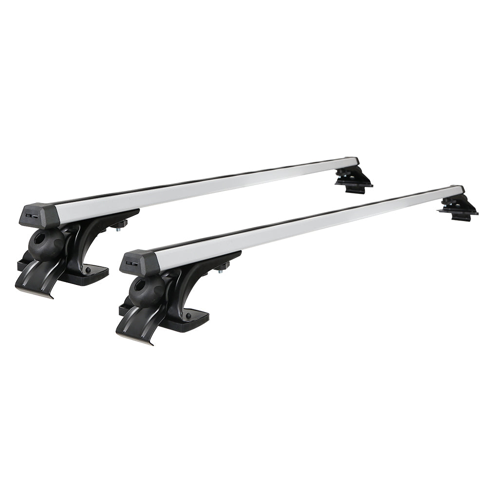 Universal Car Roof Rack 1450mm Cross Bars Aluminium Silver Adjustable Brackets Carrier 90kg