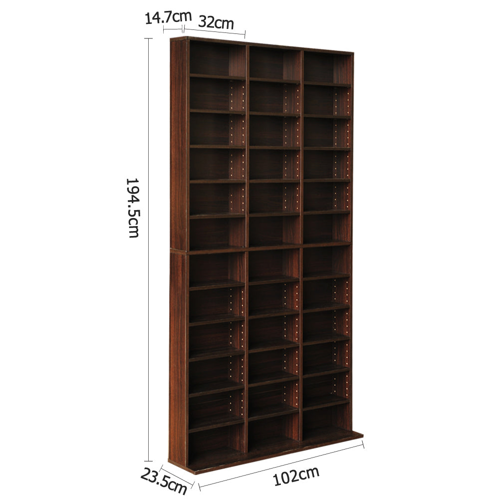 Artiss Adjustable Book Storage Shelf Rack Unit - Expresso