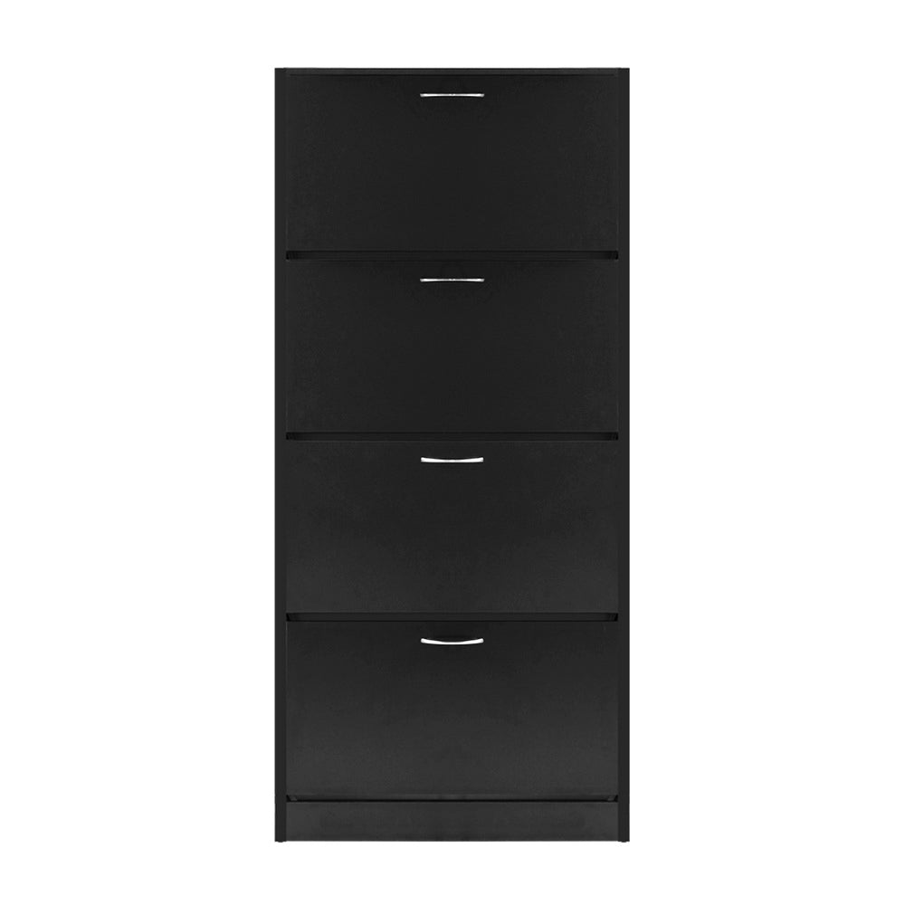 Artiss Shoe Cabinet Shoes Storage Rack Organiser 60 Pairs Black Shelf Drawer