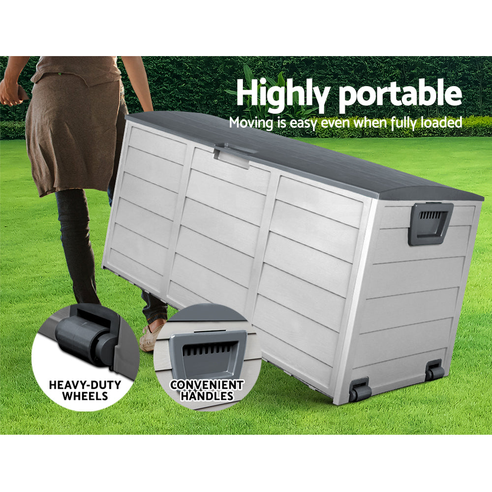 Gardeon 290L Outdoor Storage Box - Grey