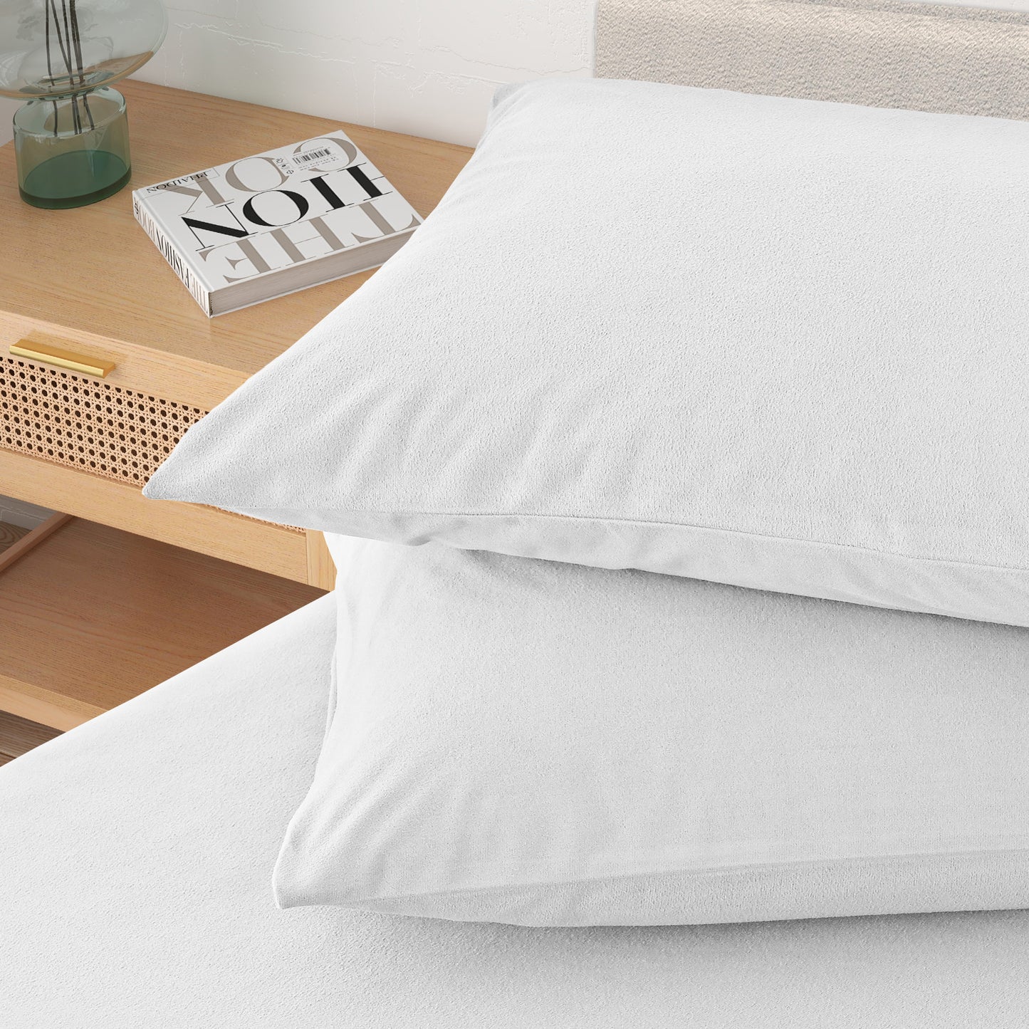 Royal Comfort Polar Fleece Flannel Sheet Set Ultra Soft Plush Cozy - Double - White