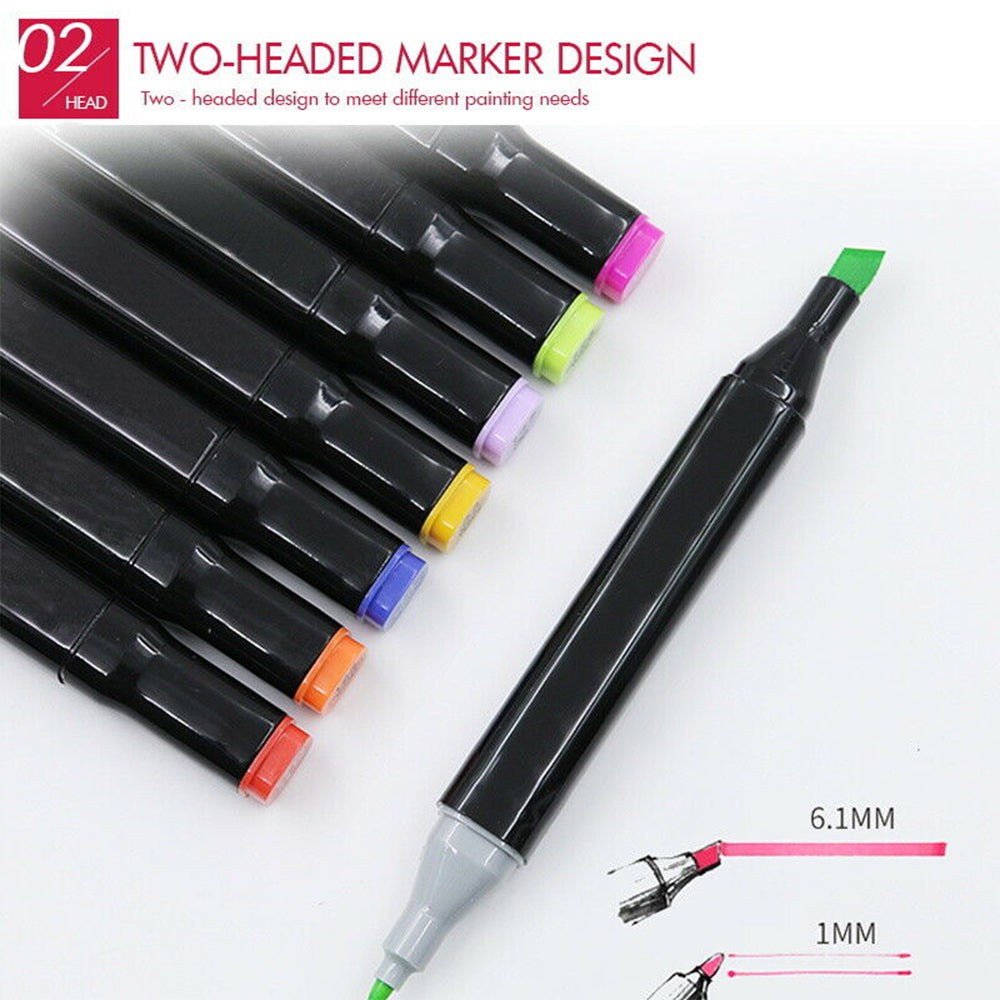 SYGA 80 Graphic Marker Pen, Sketch Marker Dual Tip Art Marker Set for  Design Drawing Colouring