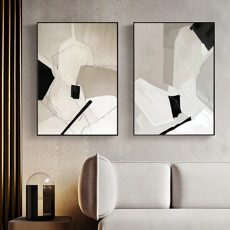 40cmx60cm Modern Abstract 3 Sets Black Frame Canvas Wall Art
