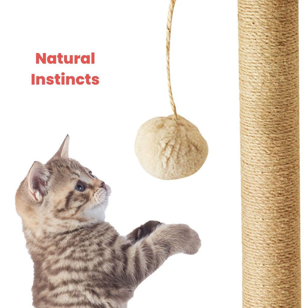 FLOOFI 150cm Plush Cat Condo Cat Tree Beige FI-CT-157-BJ