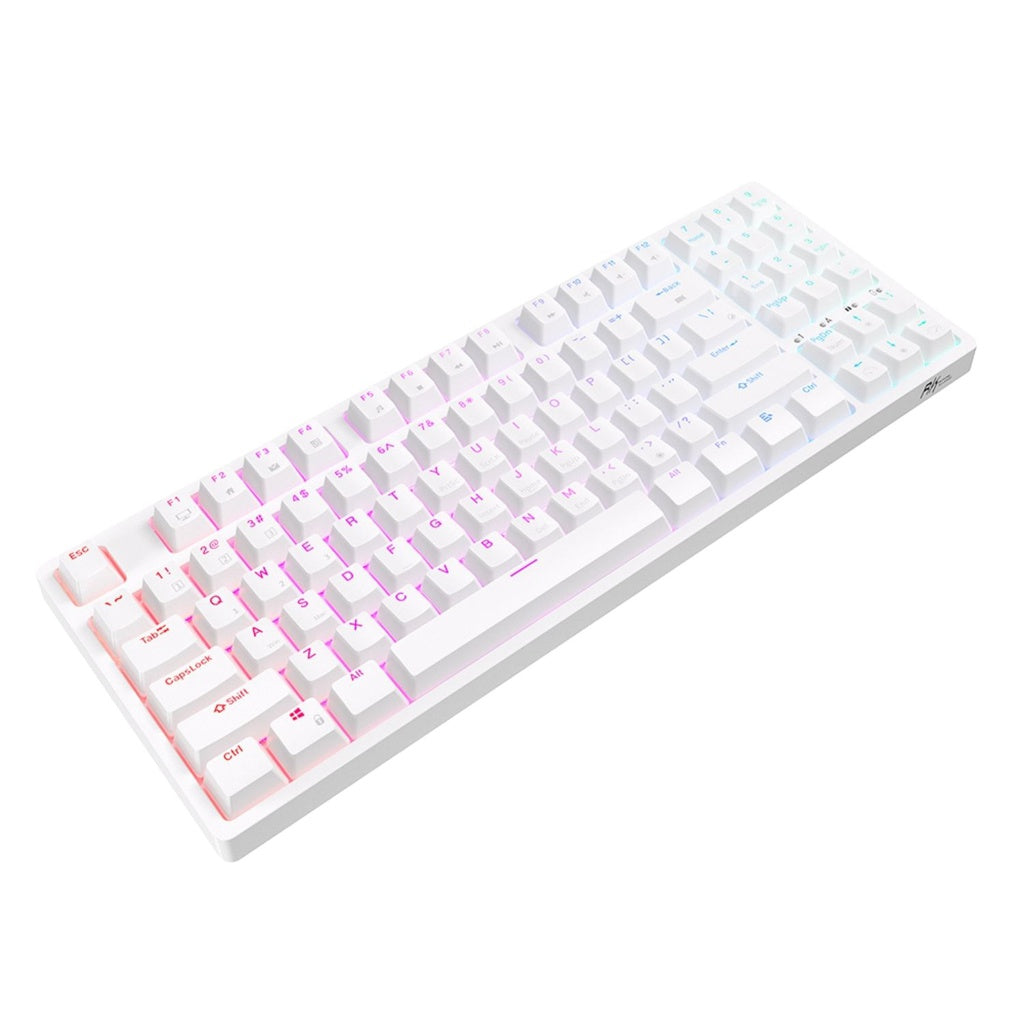 Royal Kludge RK92 Tri Mode Bluetooth RGB Hot Swappable Mechanical Keyboard White (Red Switch)