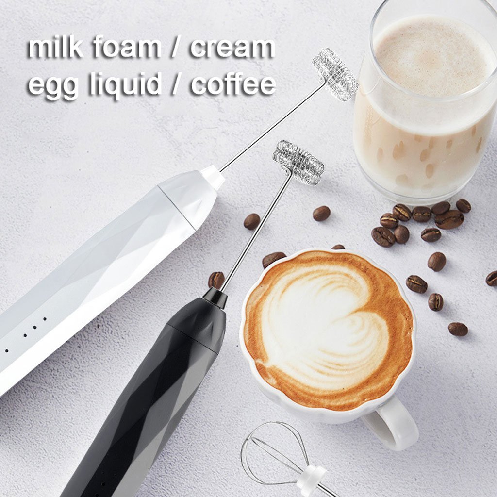 3 Pc Handheld Electric Milk Frother and Egg Beater, USB Charged