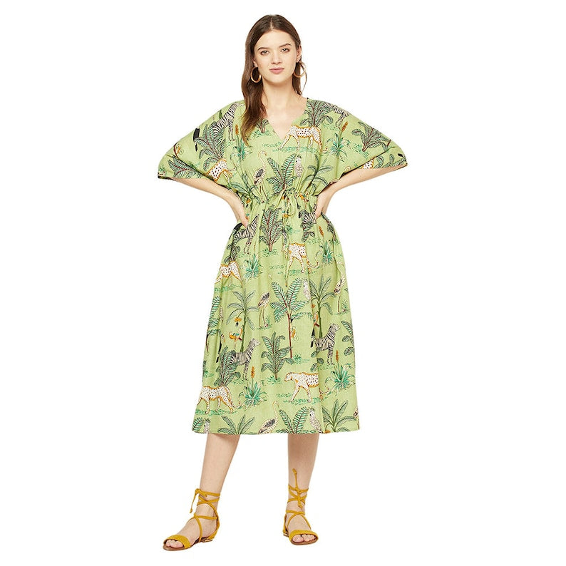 Monki belted kaftan on sale dress