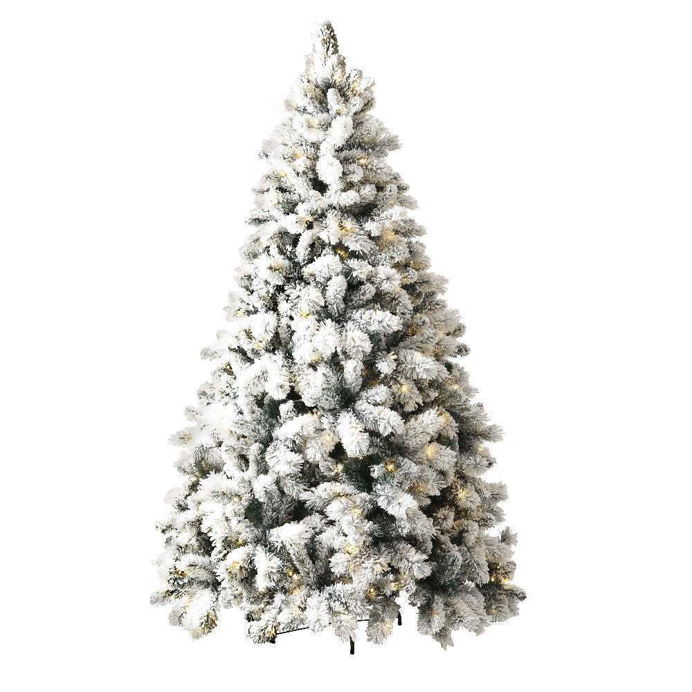 Jingle Jollys Christmas Tree 2.1M Xmas Tree with 500 LED Lights Snowy Tips