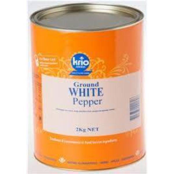 6Kg Krio White Pepper Ground 12 X 500G