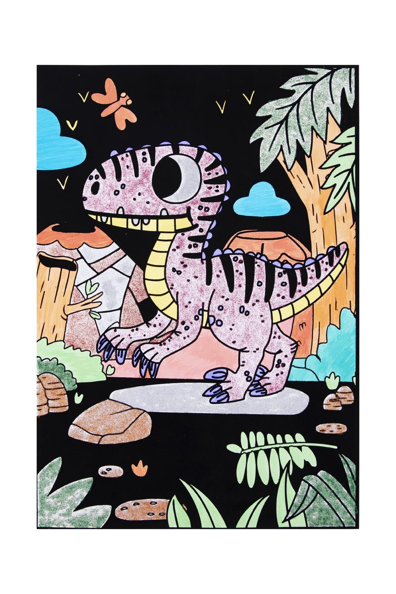 DINOSAUR VELVET COLOURING CRAFT KIT